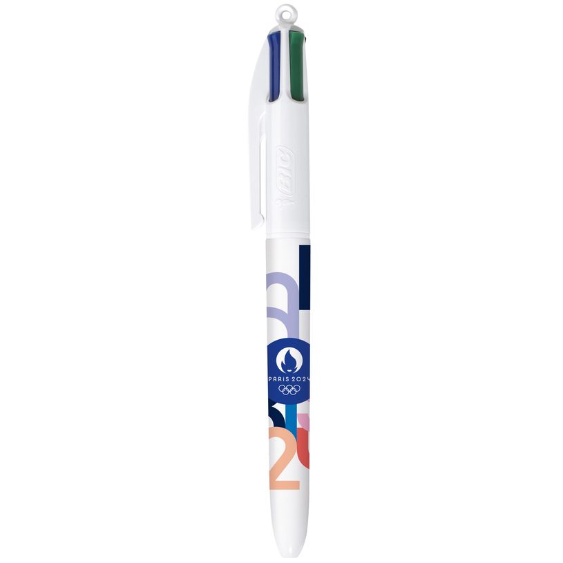 3086123730694-BIC 4 Couleurs JO Paris 2024 - Stylos-Billes Rétractables Pointe moyenne (1,0 mm) - 8 dé-P_405161028_2-1