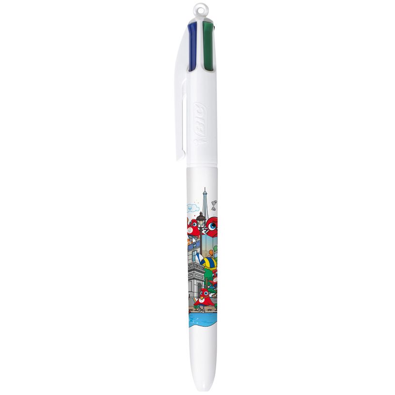 3086123730694-BIC 4 Couleurs JO Paris 2024 - Stylos-Billes Rétractables Pointe moyenne (1,0 mm) - 8 dé-P_405161028_3-2