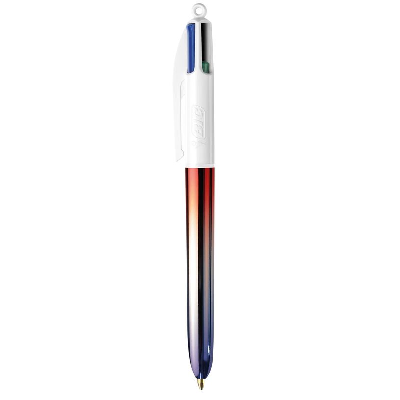 3086123728455-BIC 4 Couleurs - 1 Stylo à bille 4 couleurs Gradient Bleu Blanc Rouge - 1 mm-P_405161038_1-0