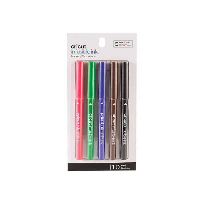 0093573503191-Cricut Infusible Ink Basics - 5 marqueurs - pointe moyenne - noir, cardinal, ultraviolet, -P_405161111_4-0