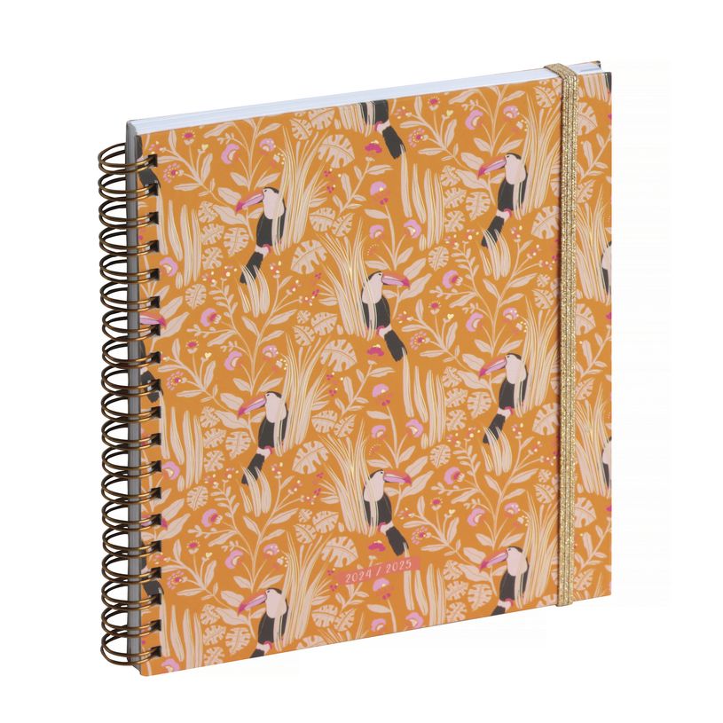 3660942084772-Agenda de bureau spiralé Color Design - 1 semaine sur 2 pages - 15 x 17 cm - toucan - Exa-P_405161278_1-0