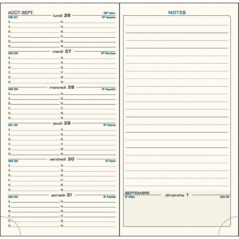 3660942084864-Agenda de poche Elise - 1 semaine sur 2 pages - 9 x 17,5 cm - taupe - Exacompta-P_405161287_2-1