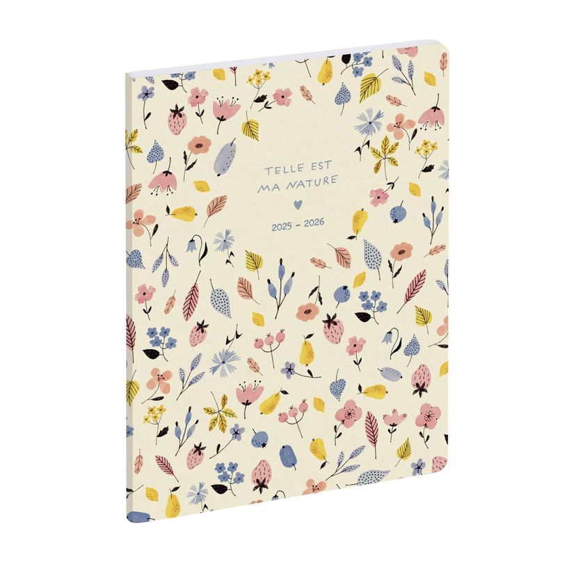 3660942084659-Agenda de bureau 16 mois Julie Adore - 1 semaine sur 2 pages - 15 x 21 cm - nature - Exaco-P_405161309_1-0