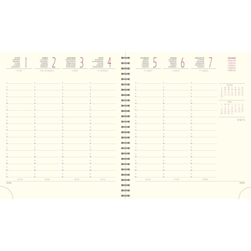 3660942084475-Agenda de bureau spiralé 16 mois Kaa - 1 semaine sur 2 pages - 15 x 17 cm - disponible dans dif-P_405161328_3-2
