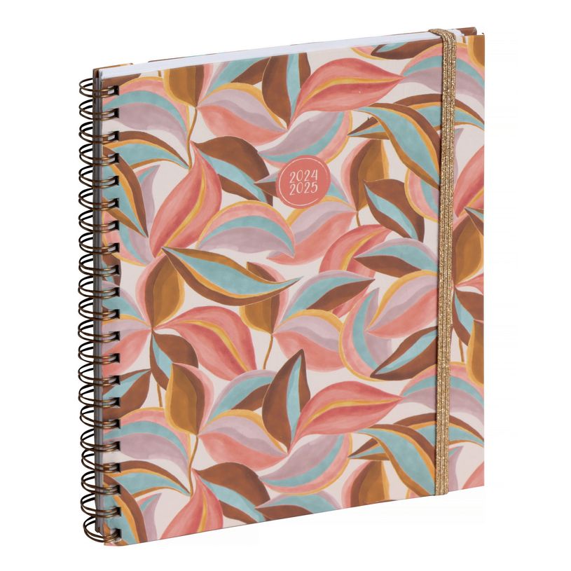 3660942084352-Agenda de bureau spiralé 16 mois Capucine - 1 semaine sur 2 pages - 14 x 18 cm - rose - E-P_405161334_1-0