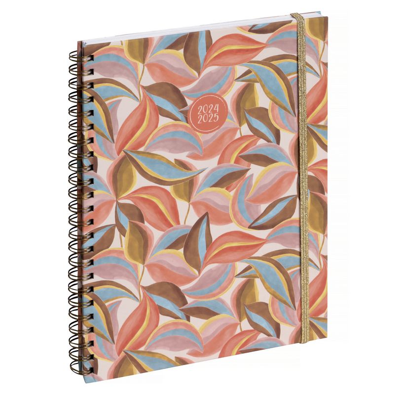 3660942084376-Agenda de bureau spiralé 16 mois Capucine - 1 semaine sur 2 pages - 15 x 21 cm - rose - E-P_405161336_1-0