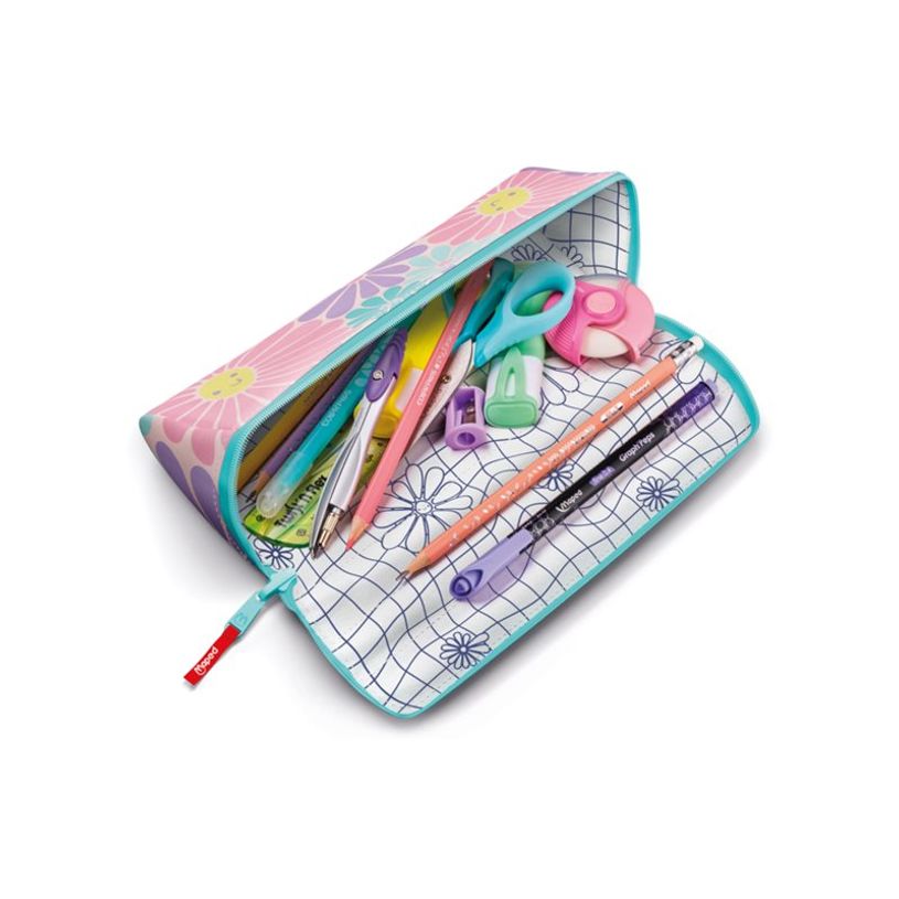 3154149319114-Maped - Trousse à ouverture XXL Pastel 1 compartiment - fleurs - réversible et personnal-P_405161802_4-3