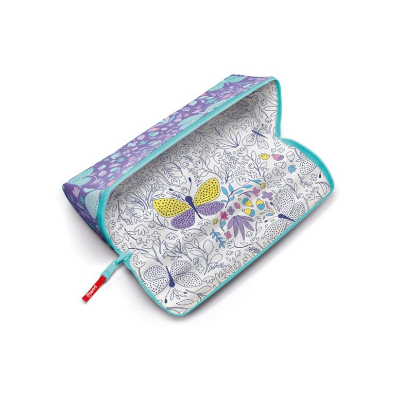 3154149319121-Maped - Trousse à ouverture XXL Pastel 1 compartiment - papillon - réversible et personn-P_405161803_5-3