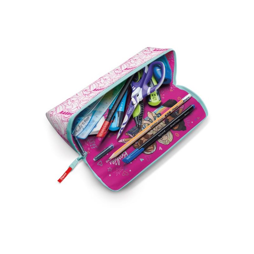 3154149319152-Maped Licence Barbie - Trousse à ouverture XXL - rose-P_405161807_2-4