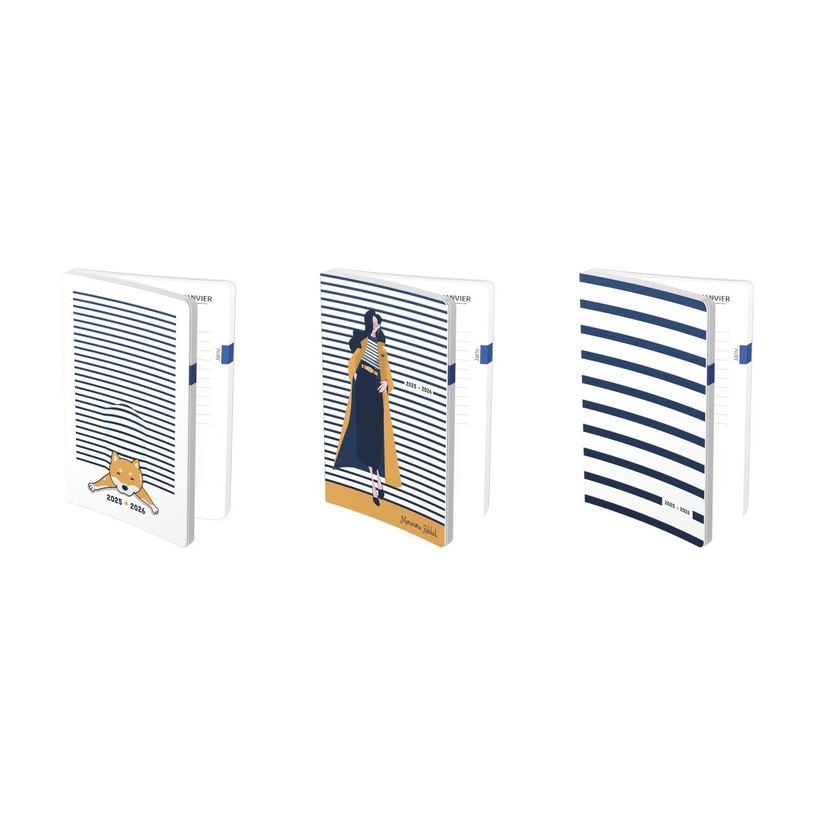 3147280273230-Agenda Marinière Addict - 1 jour par page - 12 x 17 cm - différents modèles disponibles-P_405161811_6-4