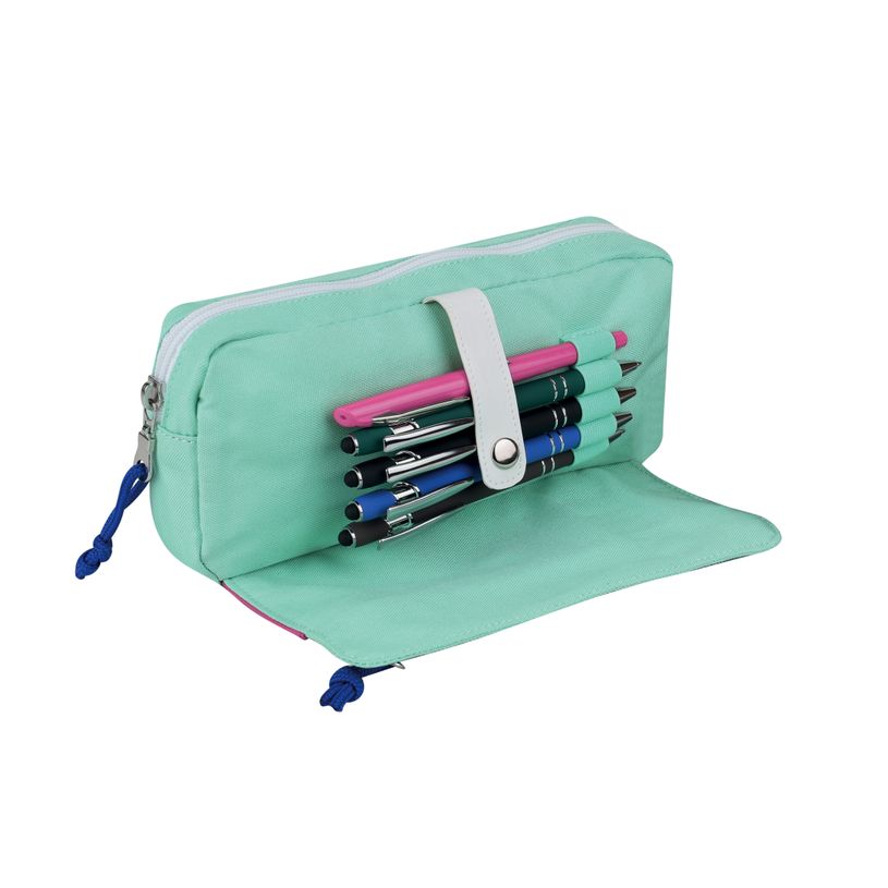 3020120219363-Trousse rectangulaire Oxford Fancy - 4 compartiments - bleu turquoise - Hamelin-P_405161880_1-0