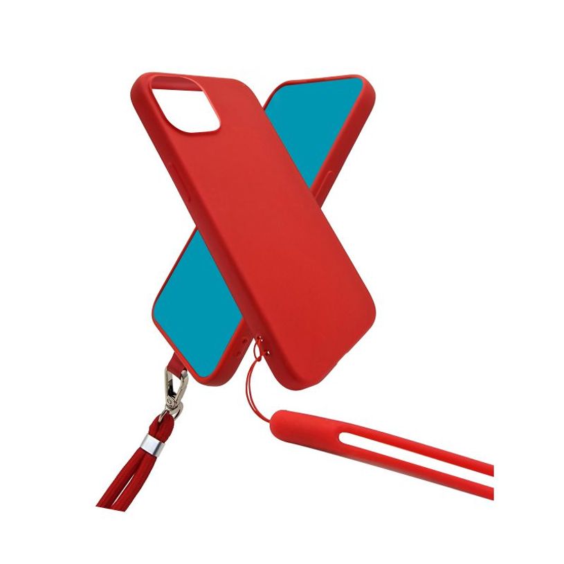 3701263520904-JAYM POP - Coque de protection + tour de cou et poignet pour Galaxy A14, A14 5G - rouge-P_405161901_1-0