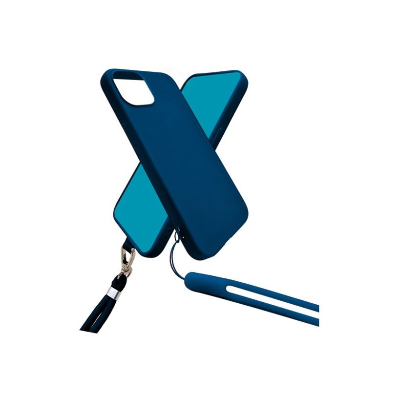 3701263524582-JAYM POP - Coque de protection + tour de cou + dragonne pour Galaxy A14, A14 5G - bleu -P_405161903_1-0