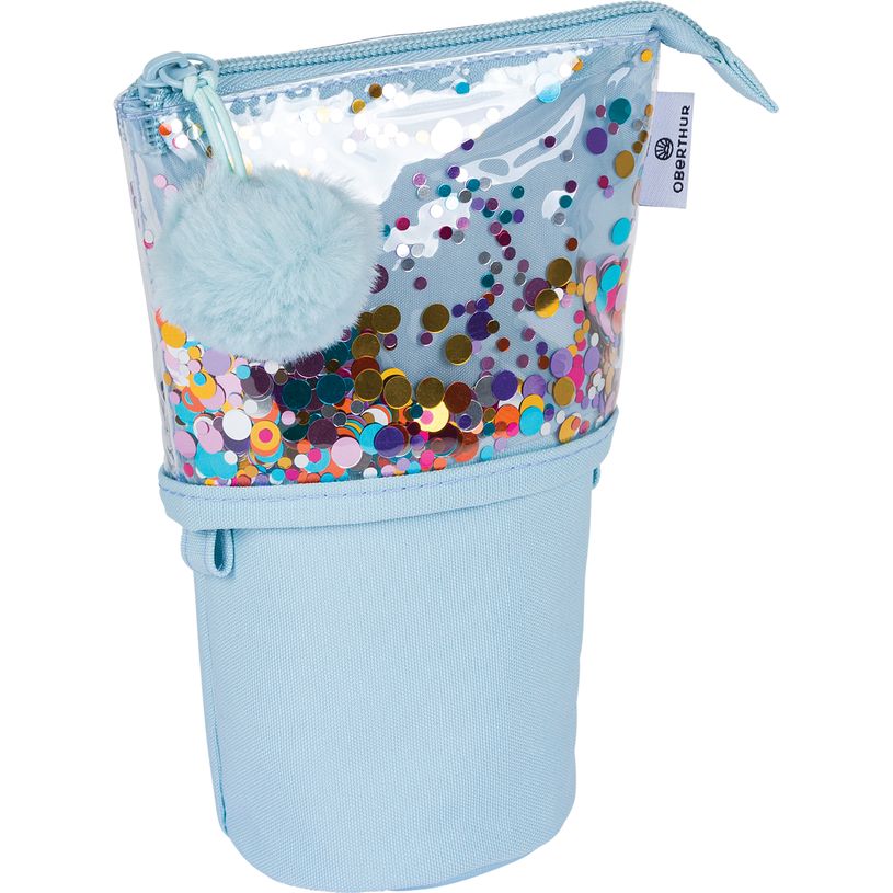 3664447173962-Trousse rétractable Confettis - 1 compartiment - 4 décors assortis - Oberthur--3