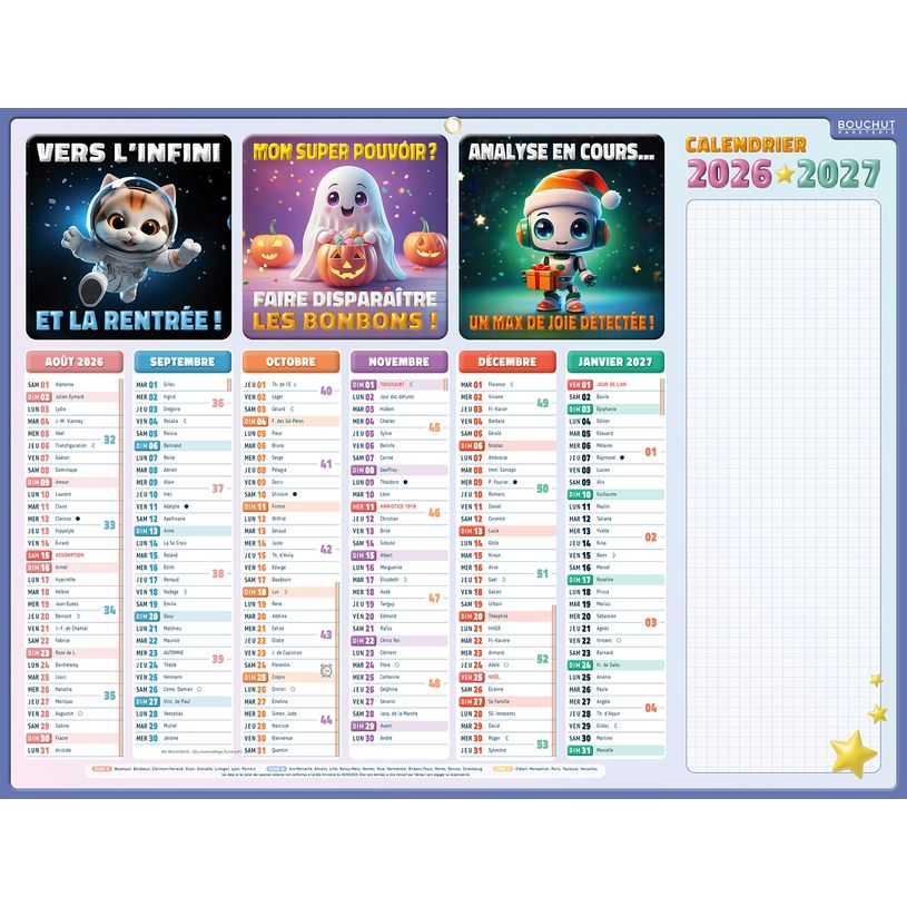 3592930028188-Calendrier Règles de Vie - 32 x 42 cm - Bouchut--0