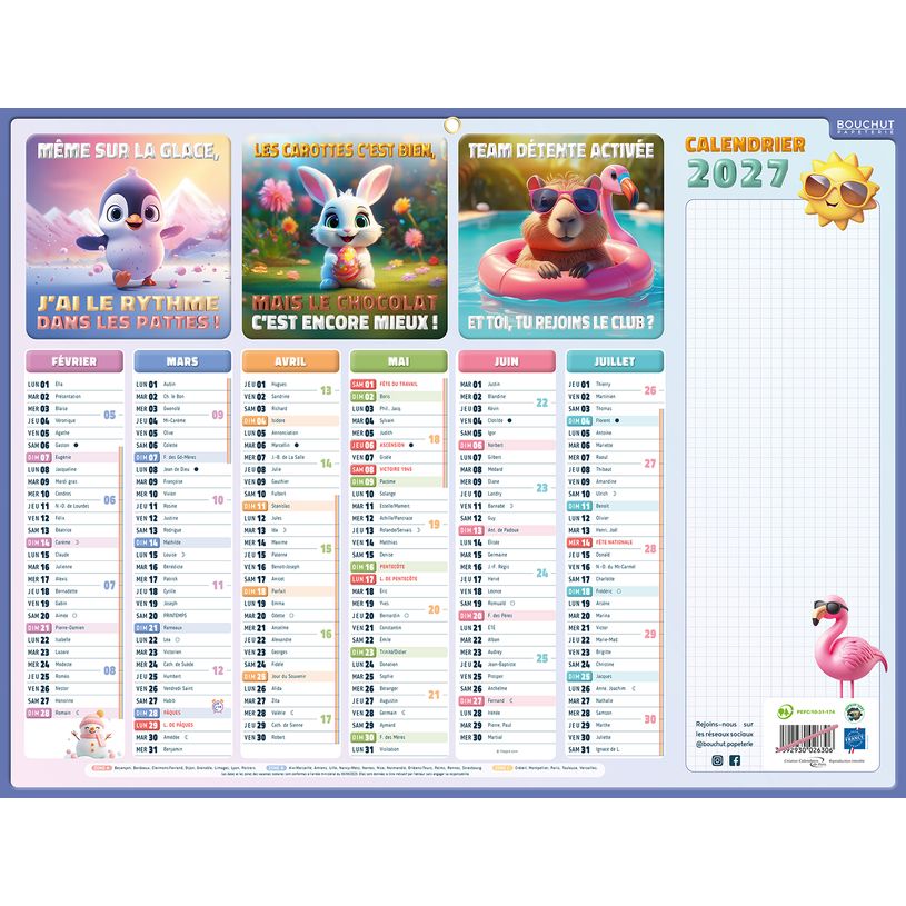 3592930028188-Calendrier Règles de Vie - 32 x 42 cm - Bouchut--1