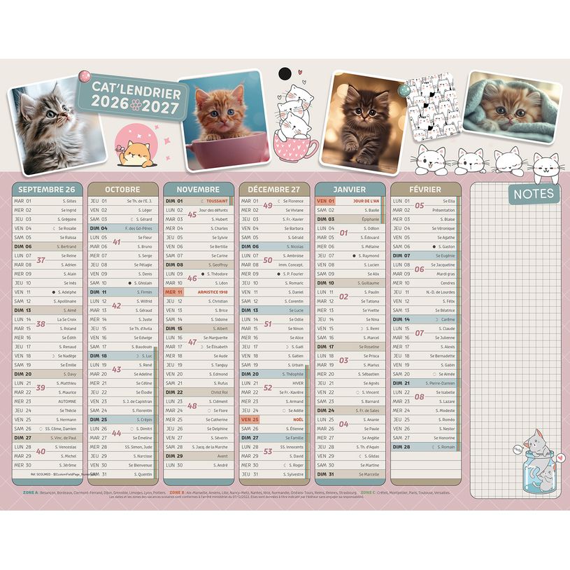 3592930028263-Calendrier Mini - 21 x 26,5 cm - Bouchut--0