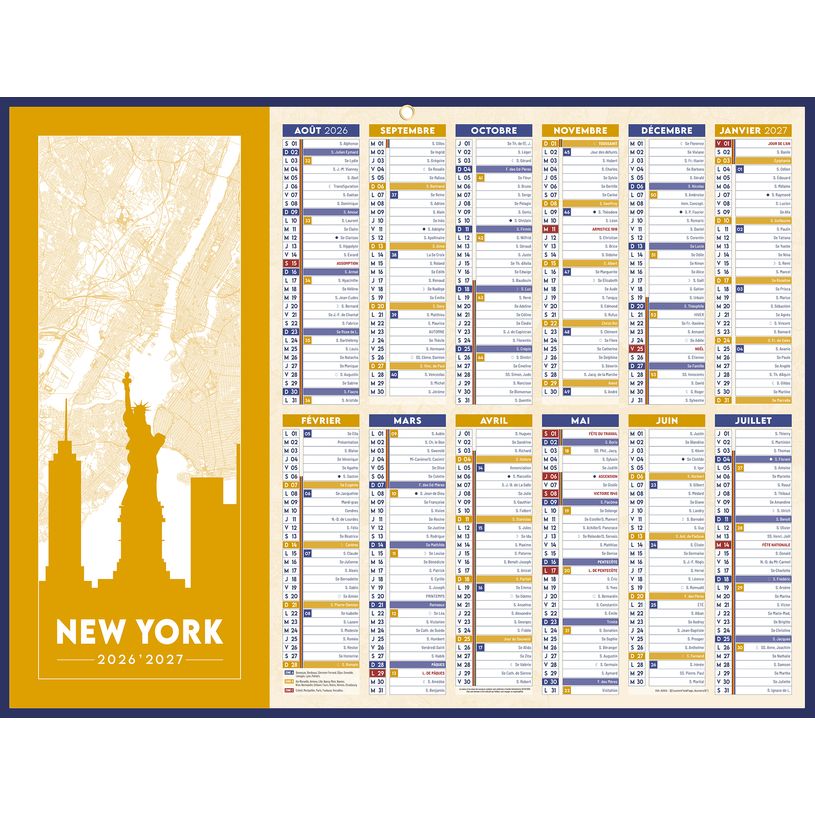 3592930028218-Calendrier Scolaire Ados - 32 x 42 cm - Bouchut--0