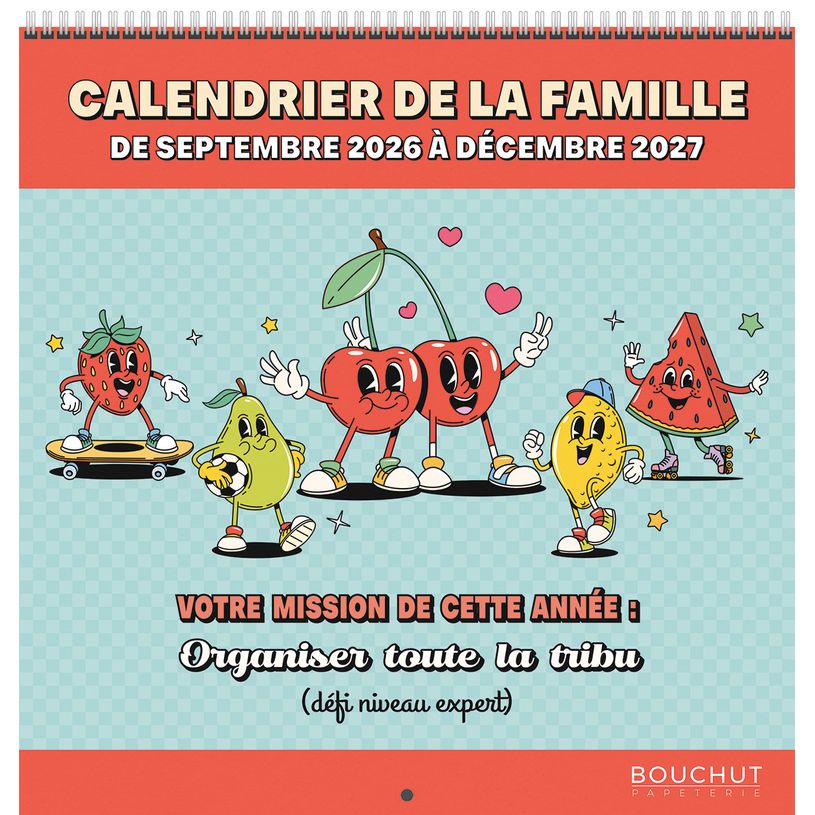 3592930028126-Calendrier Famille - 30 x 30 cm - Bouchut--0