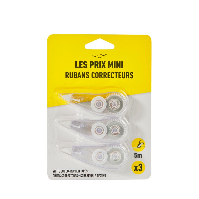 3539012004524-Les Prix Mini - Pack de 3 rubans correcteurs - 5 m--1