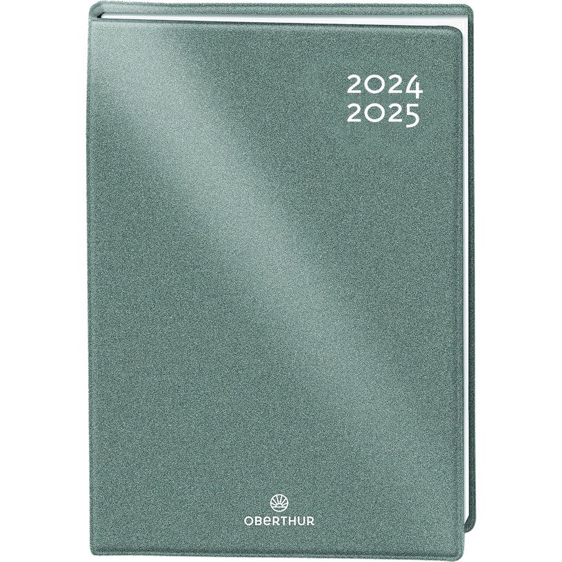 3664447174556-Agenda Gomme métallisé - 1 jour par page - 12,5 x 17,5 cm - argent - Oberthur-P_405162032_1-0