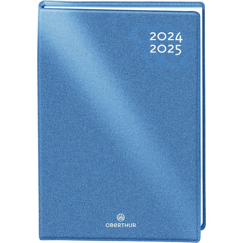3664447174563-Agenda Gomme métallisé - 1 jour par page - 12,5 x 17,5 cm - bleu - Oberthur-P_405162033_1-0