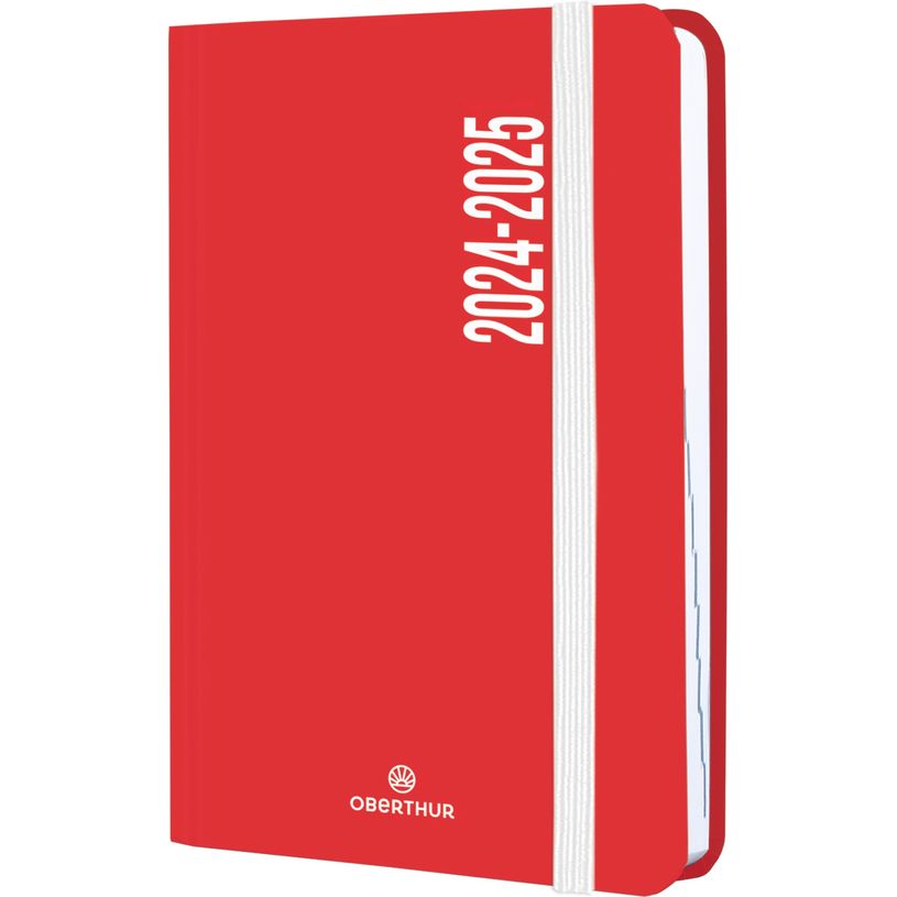 3664447174655-Agenda à élastique Alabama - 1 jour par page - 12,5 x 17,5 cm - rouge - Oberthur-P_405162046_1-0