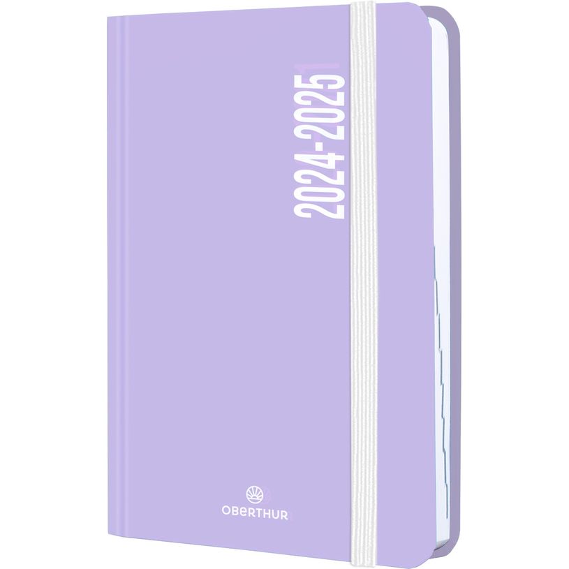 3664447174648-Agenda à élastique Alabama - 1 jour par page - 12,5 x 17,5 cm - lilas - Oberthur-P_405162047_1-0