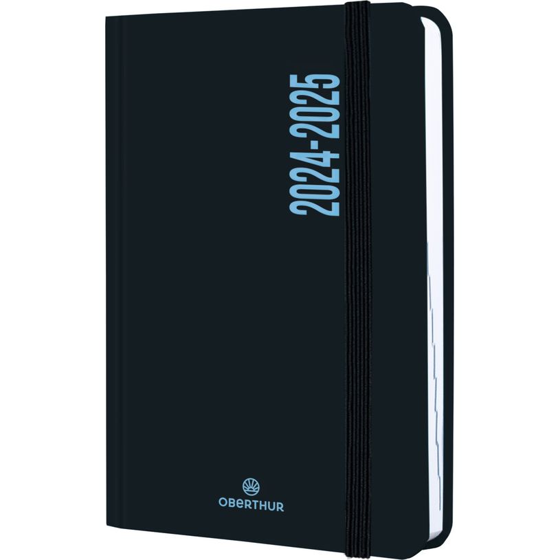 3664447174693-Agenda à élastique Alabama - 1 jour par page - 12,5 x 17,5 cm - noir et rouge - Oberthur-P_405162049_1-0