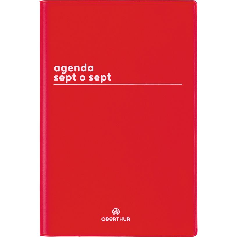 3664447174952-Agenda Boréal - 1 semaine sur 2 pages - 10 x 15 cm - rouge - Oberthur-P_405162057_1-0