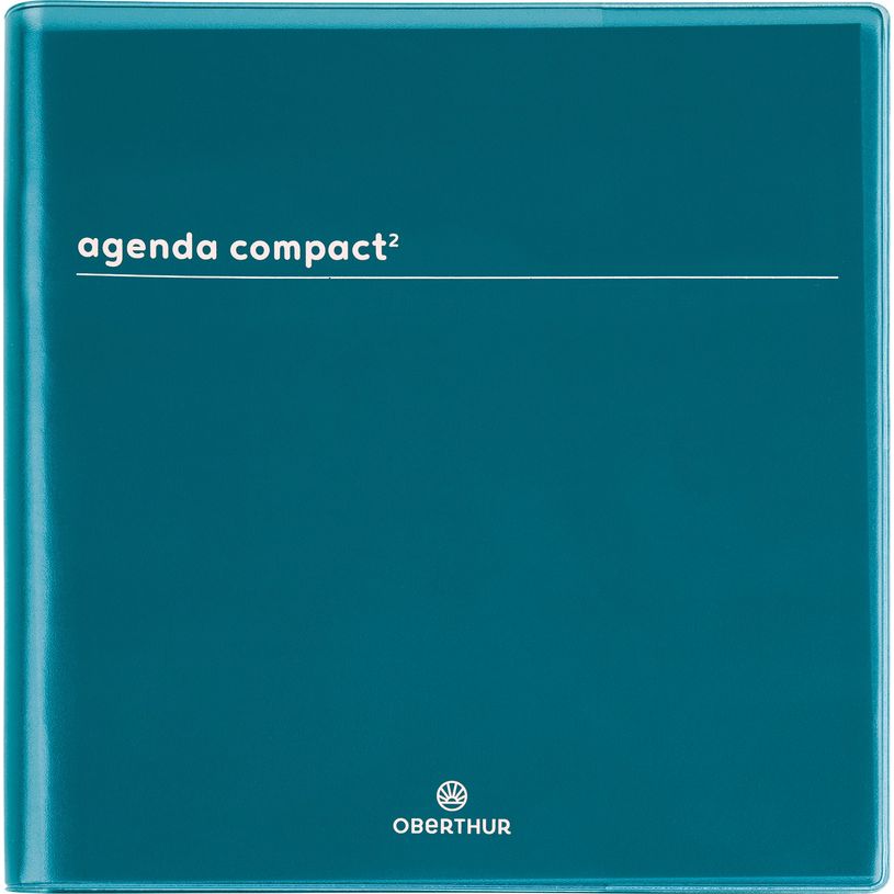 3664447175034-Agenda Boréal - 1 semaine sur 2 pages - 16,5 x 16,5 cm - vert - Oberthur-P_405162061_1-0