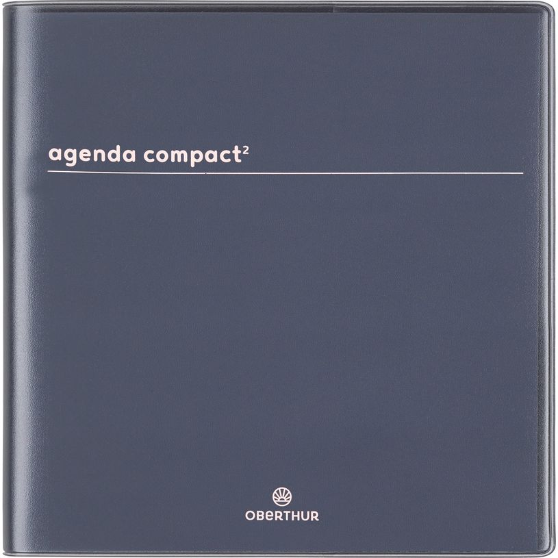 3664447175041-Agenda Boréal - 1 semaine sur 2 pages - 16,5 x 16,5 cm - noir - Oberthur-P_405162062_1-0