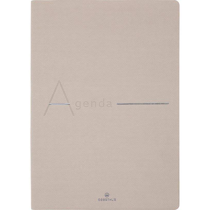 3664447170275-Agenda 16 mois Bora - 1 semaine sur 2 pages - 17 x 24,5 cm - beige texturé - Oberthur-P_405162104_1-0