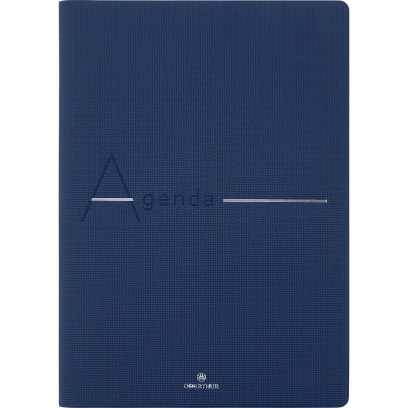 3664447170282-Agenda 16 mois Bora - 1 semaine sur 2 pages - 17 x 24,5 cm - marine texturé - Oberthur-P_405162105_1-0
