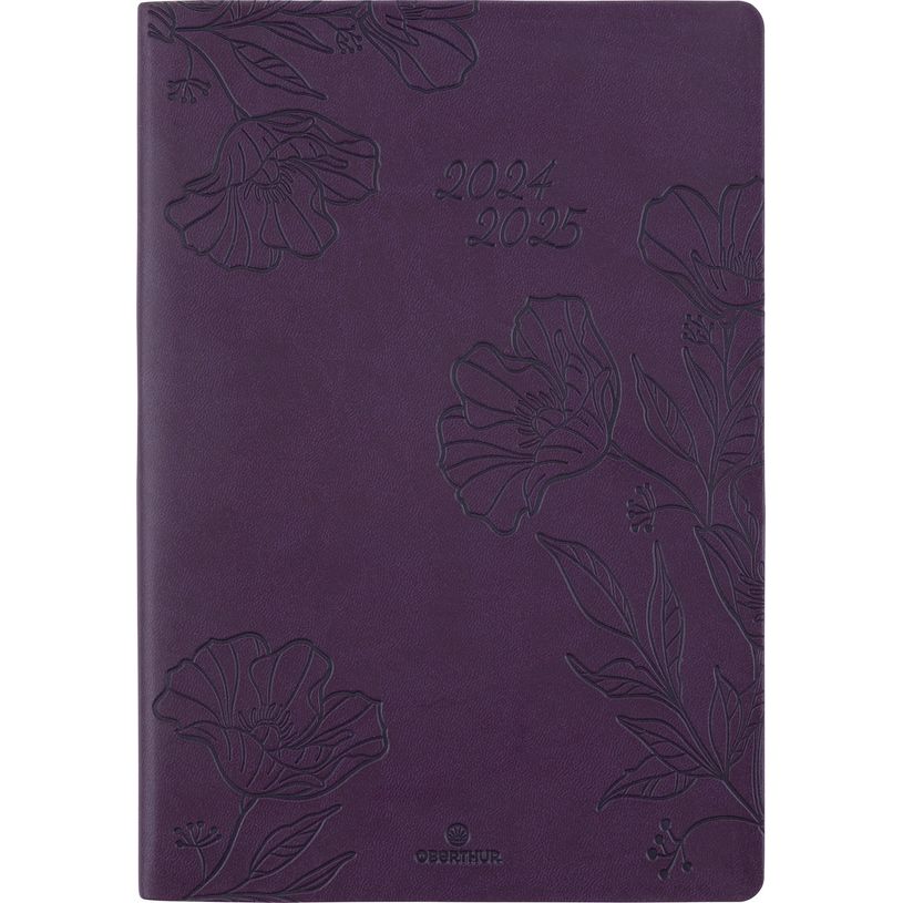 3664447168678-Agenda Summerside - 1 semaine sur 2 pages - 17 x 24,5 cm - prune - Oberthur-P_405162223_1-0