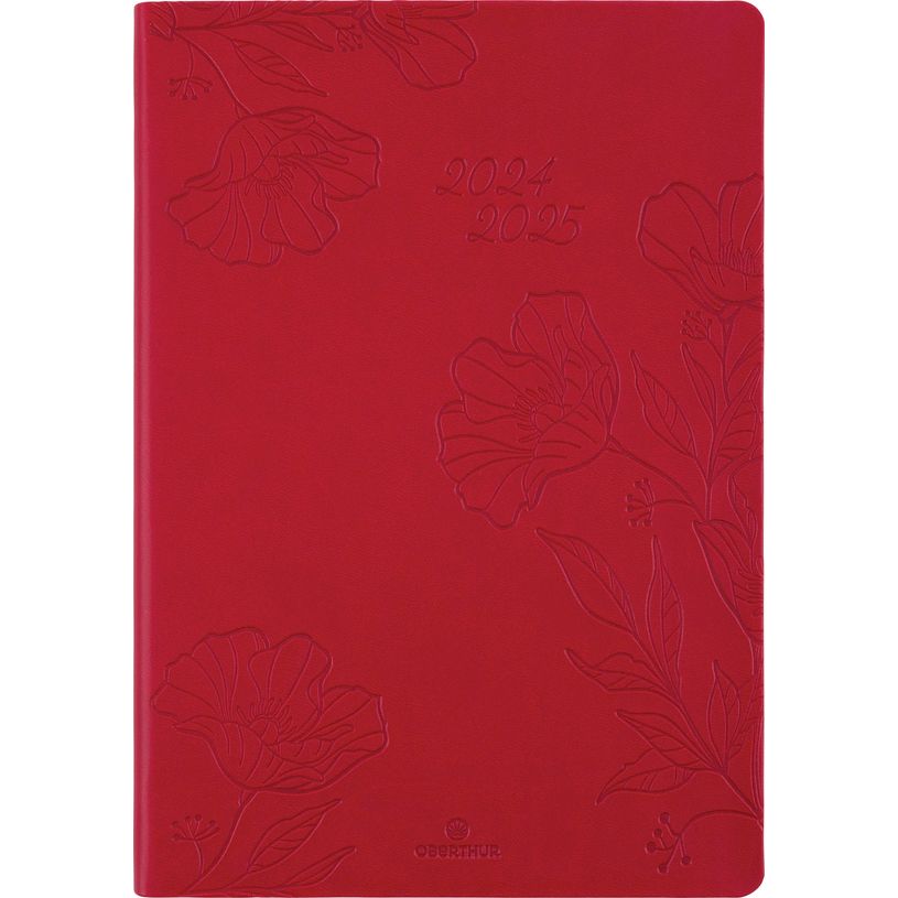 3664447168685-Agenda Summerside - 1 semaine sur 2 pages - 17 x 24,5 cm - rouge - Oberthur-P_405162224_1-0