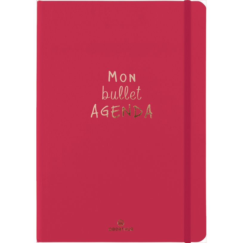 3664447170350-Bullet Agenda - 1 semaine sur 2 pages - 15 x 21 cm - framboise - Oberthur-P_405162240_1-0