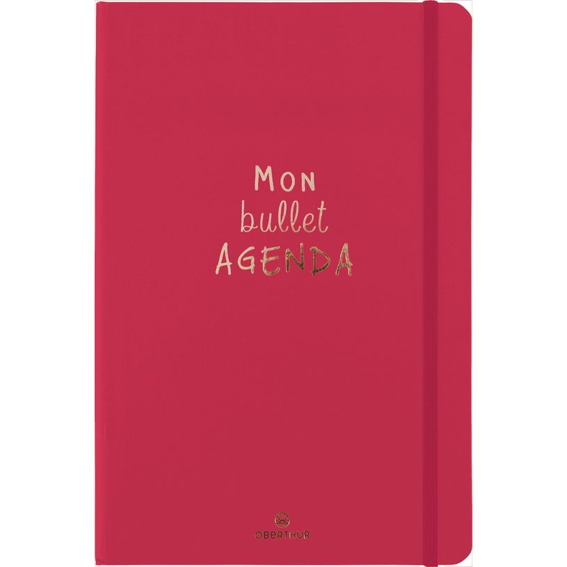 3664447172910-Bullet Agenda - 1 semaine sur 2 pages - 10 x 15 cm - framboise - Oberthur-P_405162245_1-0