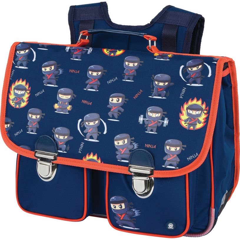 3664447172101-Cartable Les Scolaires (garçon) - 38 cm - 2 compartiments - Oberthur-P_405162329_1-0