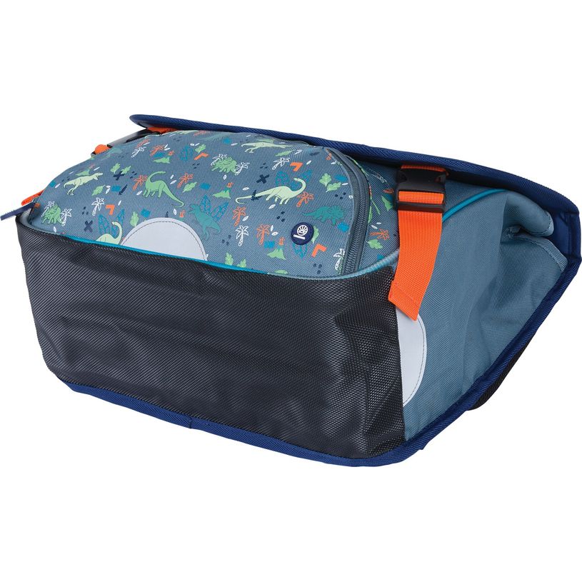 3664447172279-Cartable Dino - 38 cm - 2 compartiments - bleu et gris - Oberthur-P_405162334_3-2