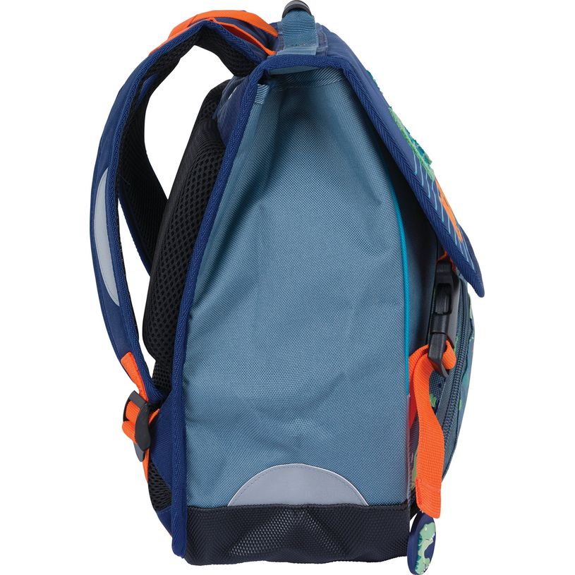 3664447172279-Cartable Dino - 38 cm - 2 compartiments - bleu et gris - Oberthur-P_405162334_4-3