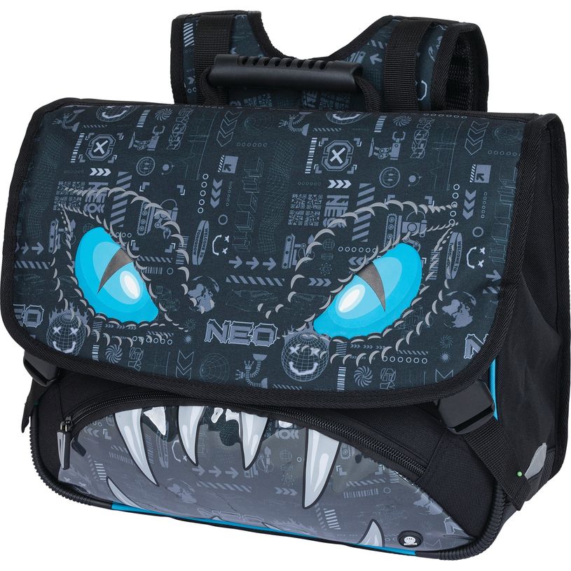 3664447173429-Cartable Monstre - 38 cm - 2 compartiments - Oberthur-P_405162335_1-0