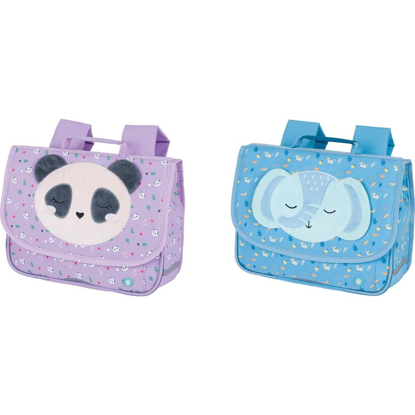 3664447172330-Cartable maternelle Doudou - 32 cm - 1 compartiment - éléphant ou panda - Oberthur-P_405162336_1-0