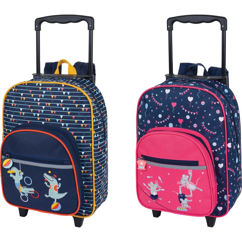 3664447172354-Sac maternelle à roulettes Circus - 1 compartiment - crocodile ou souris - Oberthur-P_405162369_1-0
