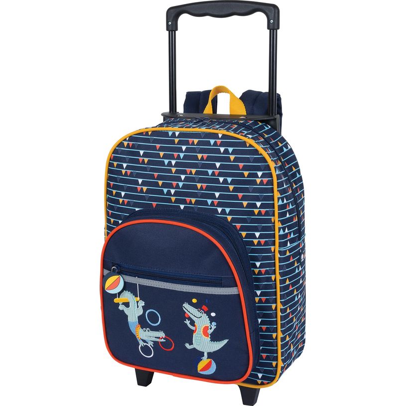 3664447172354-Sac maternelle à roulettes Circus - 1 compartiment - crocodile ou souris - Oberthur-P_405162369_2-1