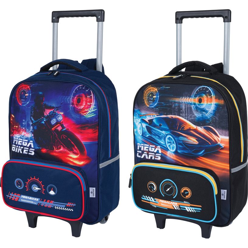 3664447173146-Sac à dos à roulettes Megacars ou Megabikes - 1 compartiment - Oberthur-P_405162370_1-0