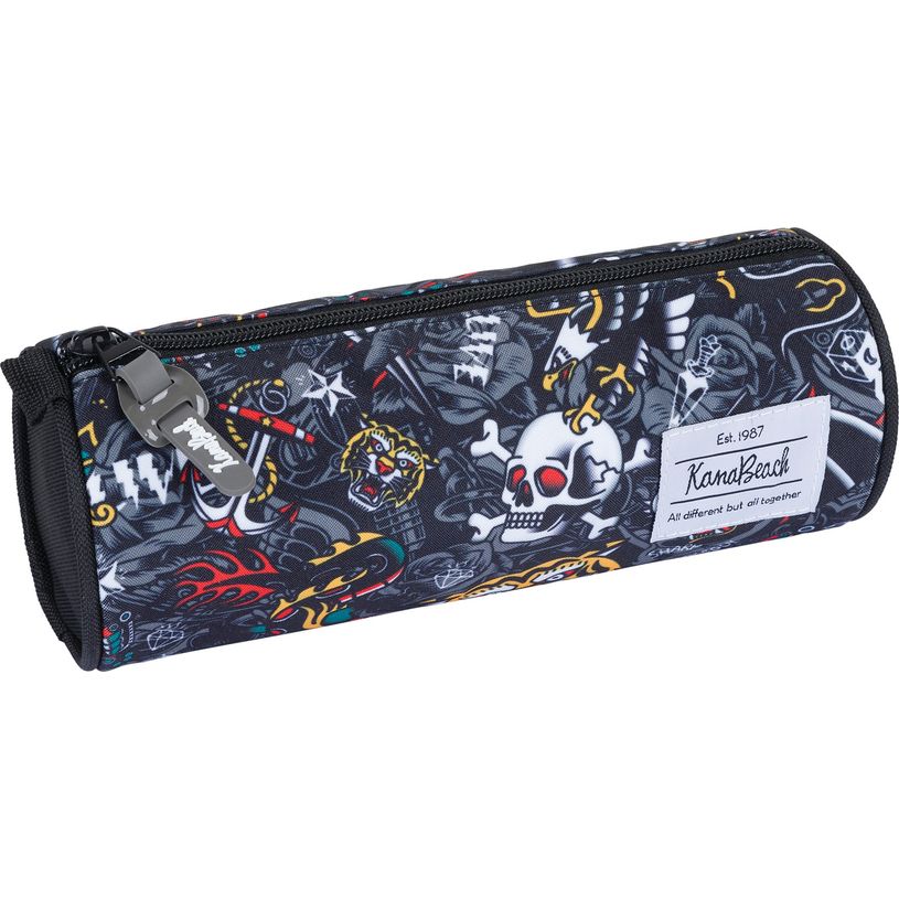 3664447173368-Trousse ronde Kanabeach Boy - 1 compartiment - Oberthur-P_405162376_1-0