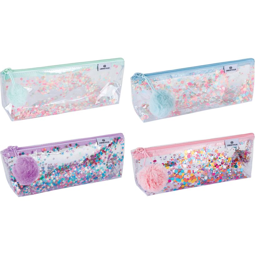 3664447173955-Trousse triangulaire Confettis - 1 compartiment - différents modèles disponibles - Obert-P_405162399_1-0