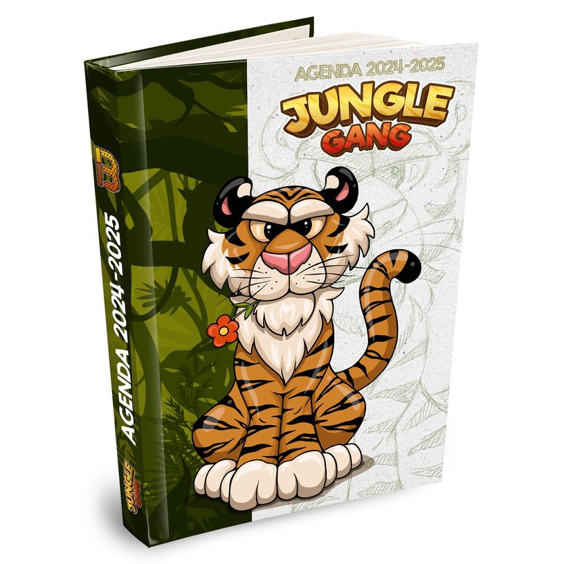 3592930023657-Agenda Jungle Gang tigre - 1 jour par page - 12,5 x 17,5 cm - Bouchut-P_405162566_1-0