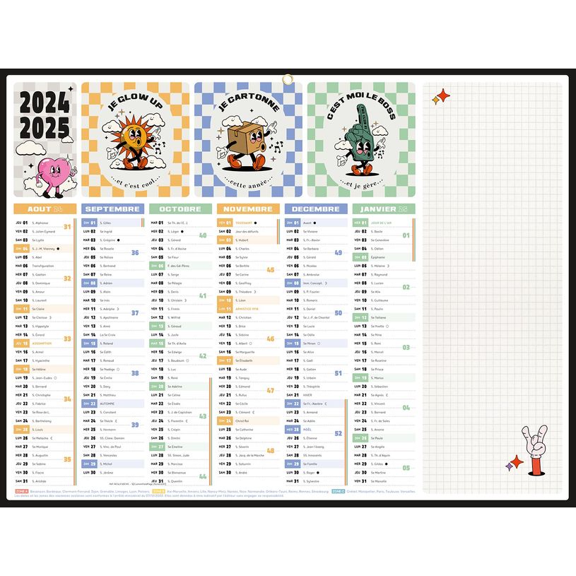 3592930028188-Calendrier Règles de vie - 6 mois par face - 32 x 42 cm - Bouchut-P_405162584_1-0